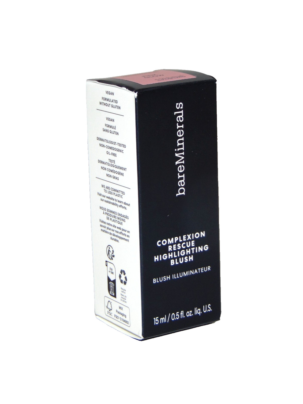 bareMinerals Complexion Rescue Liquid Highlighting Blush Pink Glow 0.5oz NEW